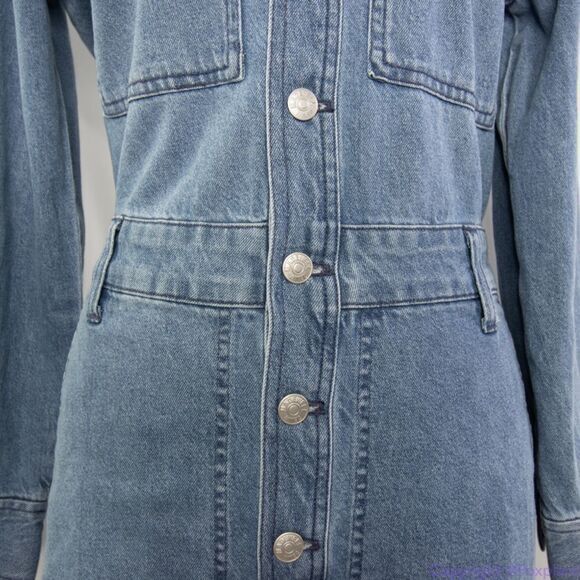 Madewell Denim Relaxed Coverall Jumpsuit in Glenroy Wash, NWT, size S - Picture 5 of 16